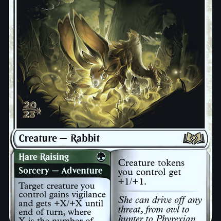 Pollen-Shield Hare // Hare Raising [Wilds of Eldraine Promos] Prerelease Foil