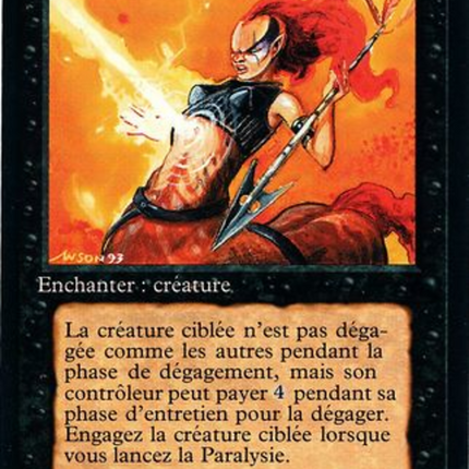Paralyze - Paralysie  [Foreign Black Border]