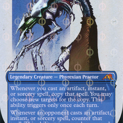 Jin-Gitaxias, Progress Tyrant (Borderless) [Kamigawa: Neon Dynasty] Step-and-Compleat Foil