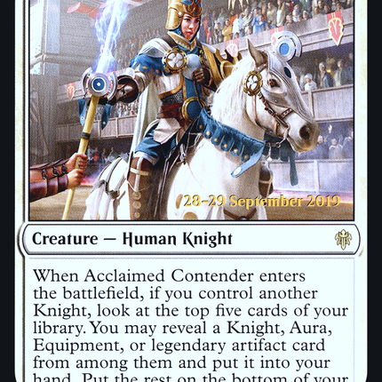 Acclaimed Contender [Throne of Eldraine Promos] Prerelease Foil