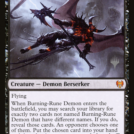 Burning-Rune Demon [Kaldheim Promos]