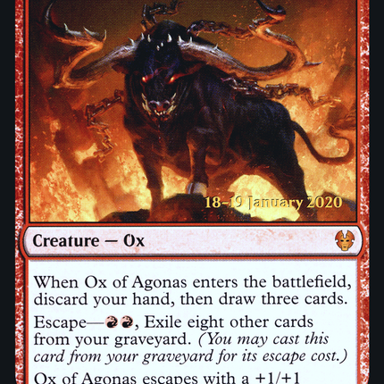Ox of Agonas [Theros Beyond Death Promos] Prerelease Foil