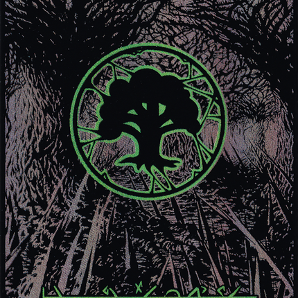 Forest (Phyrexian) (369) (Borderless) [Phyrexia: All Will Be One] Bundle Oil Slick Raised Foil