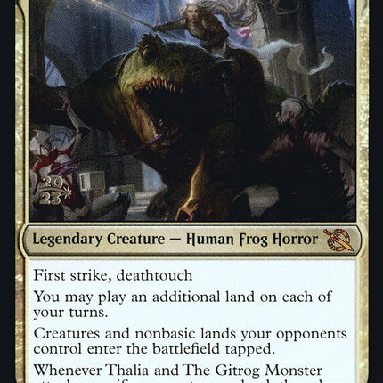 Thalia and The Gitrog Monster [March of the Machine Promos] Prerelease Foil