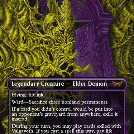 Valgavoth, Terror Eater (Borderless) [Duskmourn: House of Horror] Foil