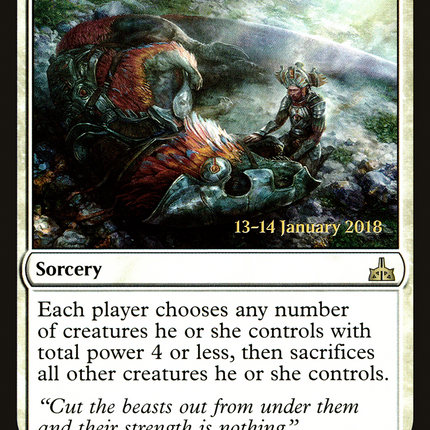 Slaughter the Strong [Rivals of Ixalan Promos] Prerelease Foil