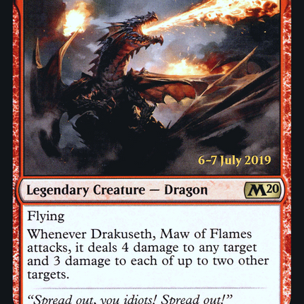Drakuseth, Maw of Flames [Core Set 2020 Promos] Prerelease Foil