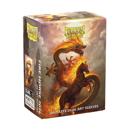 Dragon Shield Standard - Dual Matte Art Sleeves - Fire Horse 2026