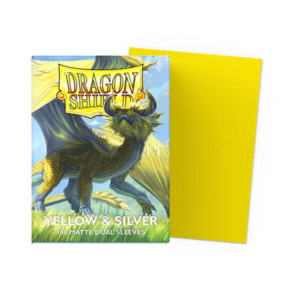 Dragon Shield Standard - Yellow & Silver - Matte Dual Sleeves