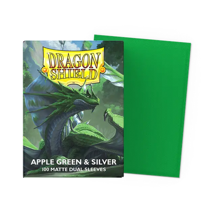 Dragon Shield Standard -Apple Green & Silver - Matte Dual Sleeves