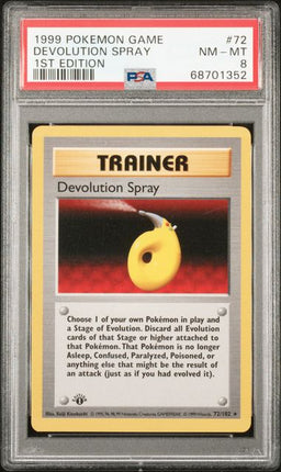1999 Pokemon Game Devolution #72 Spray 1st Edition PSA NM 8