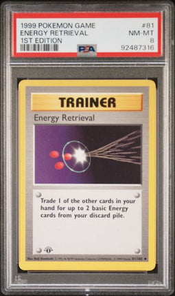 1999 Pokemon Game Energy Retrieval #81 1st Edition PSA NM-MT 8