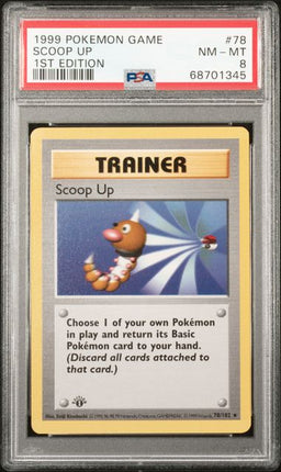 1999 Pokemon Game Scoop Up #78 1st Edition PSA NM-MT 8