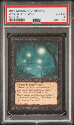 1993 Magic-Gathering Will-O-The-Wisp Alpha PSA VG-EX 4