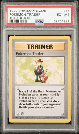 1999 Pokemon Game Pokemon Trader #77 1st Edition PSA EX-MT 6