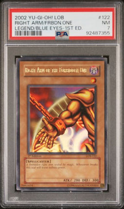 2002 Yu-Gi-Oh! LOB - SET OF 5 EXODIA PIECES, SEQUENTIAL, PSA GRADED, PSA CERTS IN DESCRIPTION, VARYING GRADES 92487353