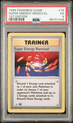 1999 Pokemon Game Super Energy Removal #79 1st Edition PSA EX 5