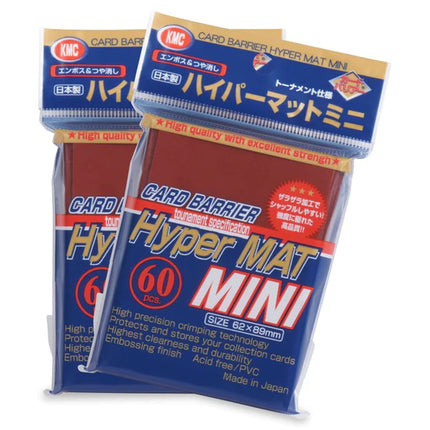 KMC 60CT Japanese sized Hyper MAT sleeves - Red