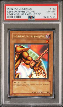 2002 Yu-Gi-Oh! LOB - SET OF 5 EXODIA PIECES, SEQUENTIAL, PSA GRADED, PSA CERTS IN DESCRIPTION, VARYING GRADES 92487353