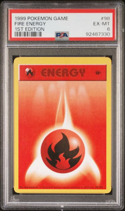 1999 Pokemon Game Fire Energy #98 1st Edition PSA EX-MT 6