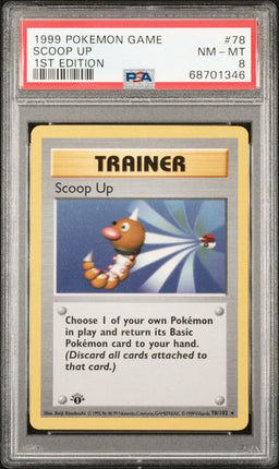 1999 Pokemon Game Scoop Up #78 1st Edition PSA NM-MT 8