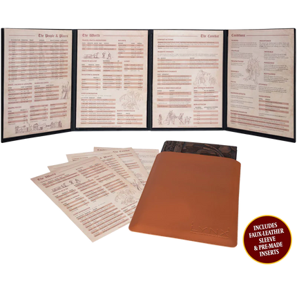 3D FAUX-LEATHER CUSTOMISABLE DUNGEON MASTER / DM SCREEN