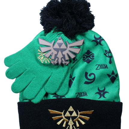 THE LEGEND OF ZELDA  -  BEANIE AND GLOVES SET