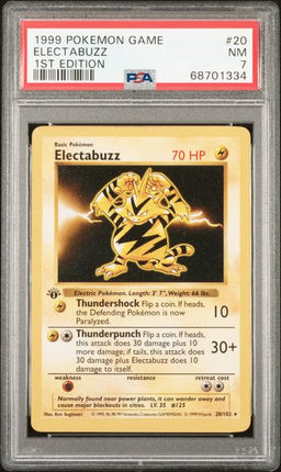 1999 Pokemon Game Electabuzz #20 1st Edition PSA NM 7