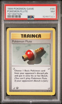 1999 Pokemon Game Pokémon Flute #86 1st Edition PSA NM 7