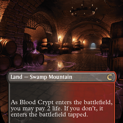 Blood Crypt (Borderless) [Ravnica: Clue Edition] Foil