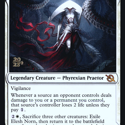 Elesh Norn // The Argent Etchings [March of the Machine Promos] Prerelease Foil