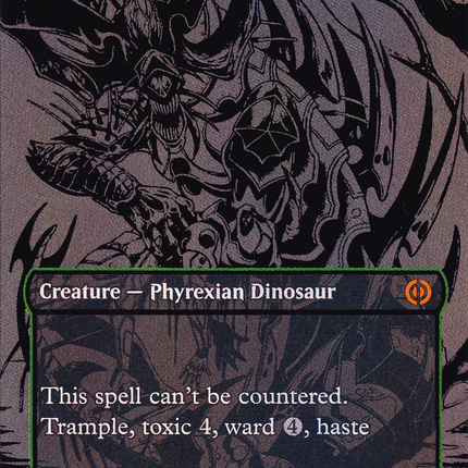 Tyrranax Rex (Borderless) [Phyrexia: All Will Be One] Oil Slick Raised Foil