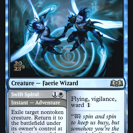 Twining Twins // Swift Spiral [Wilds of Eldraine Promos] Prerelease Foil