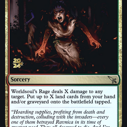 Worldsoul's Rage [Murders at Karlov Manor Promos] Prerelease Foil