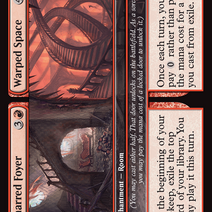 Charred Foyer // Warped Space [Duskmourn: House of Horror] Foil