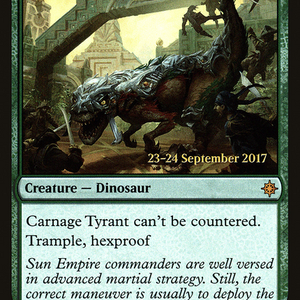 Carnage Tyrant [Ixalan Promos] Prerelease Foil