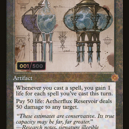 Aetherflux Reservoir (Retro) [The Brothers' War Retro Artifacts] Serialized Foil