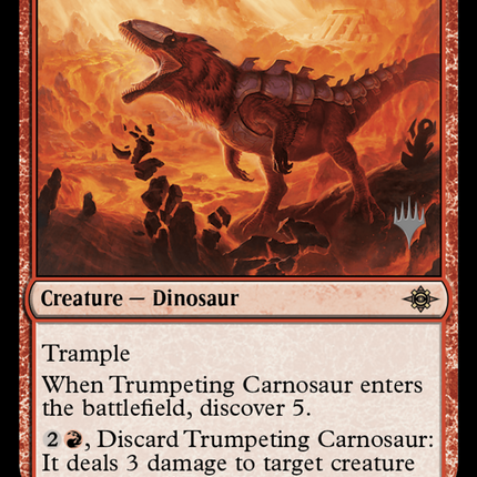 Trumpeting Carnosaur [The Lost Caverns of Ixalan Promos]