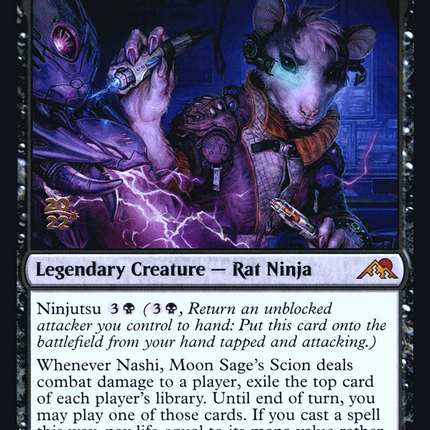 Nashi, Moon Sage's Scion [Kamigawa: Neon Dynasty Promos] Prerelease Foil