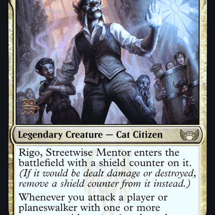 Rigo, Streetwise Mentor [Streets of New Capenna Promos] Prerelease Foil