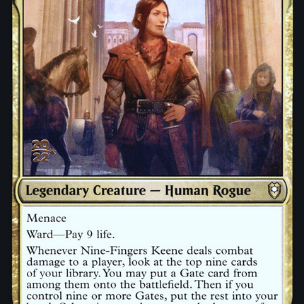 Nine-Fingers Keene [Battle for Baldur's Gate Promos] Prerelease Foil