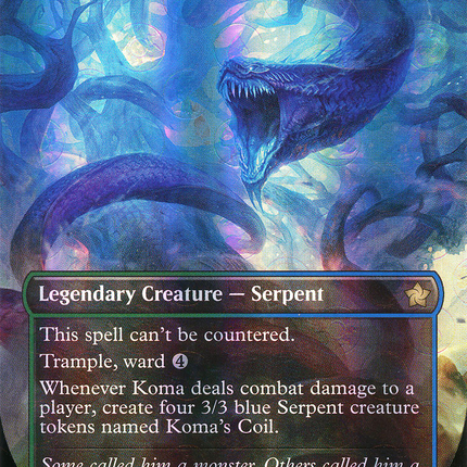 Koma, World-Eater (Borderless) [Foundations] Mana Foil