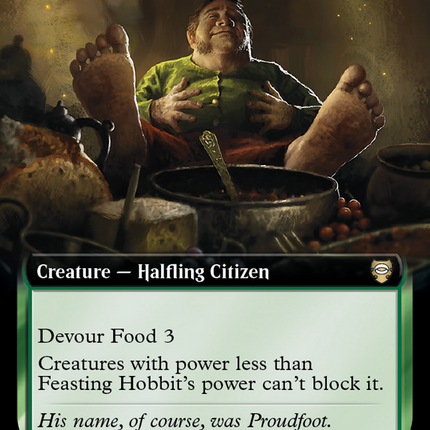 Feasting Hobbit (Extended Art) [Tales of Middle-earth Commander]