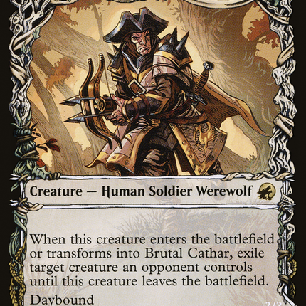 Brutal Cathar // Moonrage Brute (Showcase) [Innistrad: Midnight Hunt]