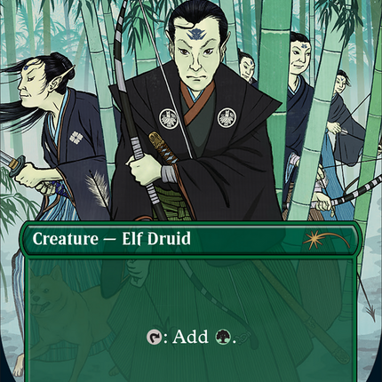 Llanowar Elves (Borderless) [Secret Lair Drop]