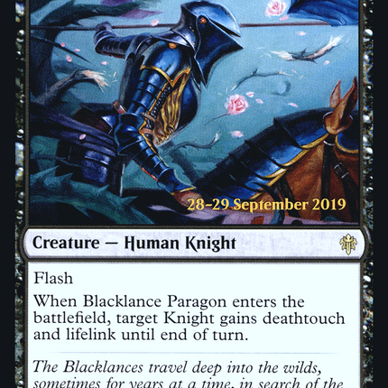 Blacklance Paragon [Throne of Eldraine Promos] Prerelease Foil