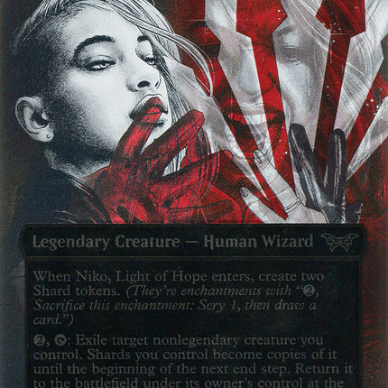 Niko, Light of Hope (Showcase) (Borderless) [Duskmourn: House of Horror] Textured Foil