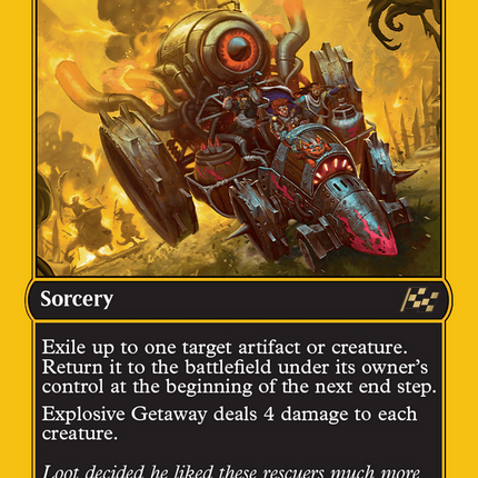 Explosive Getaway (First-Place Foil) [Aetherdrift] Foil