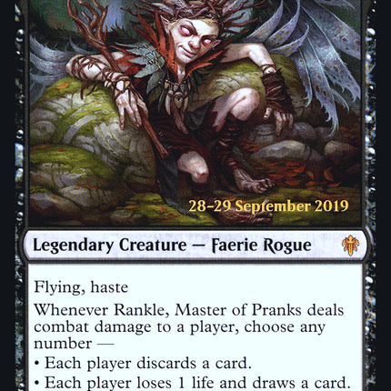 Rankle, Master of Pranks [Throne of Eldraine Promos] Prerelease Foil