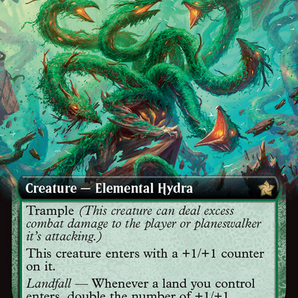Mossborn Hydra (Extended Art) [Foundations] Foil
